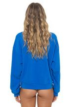 Classic 5 STRIPE RELAXED CREW SWEATSHIRT - OCEAN