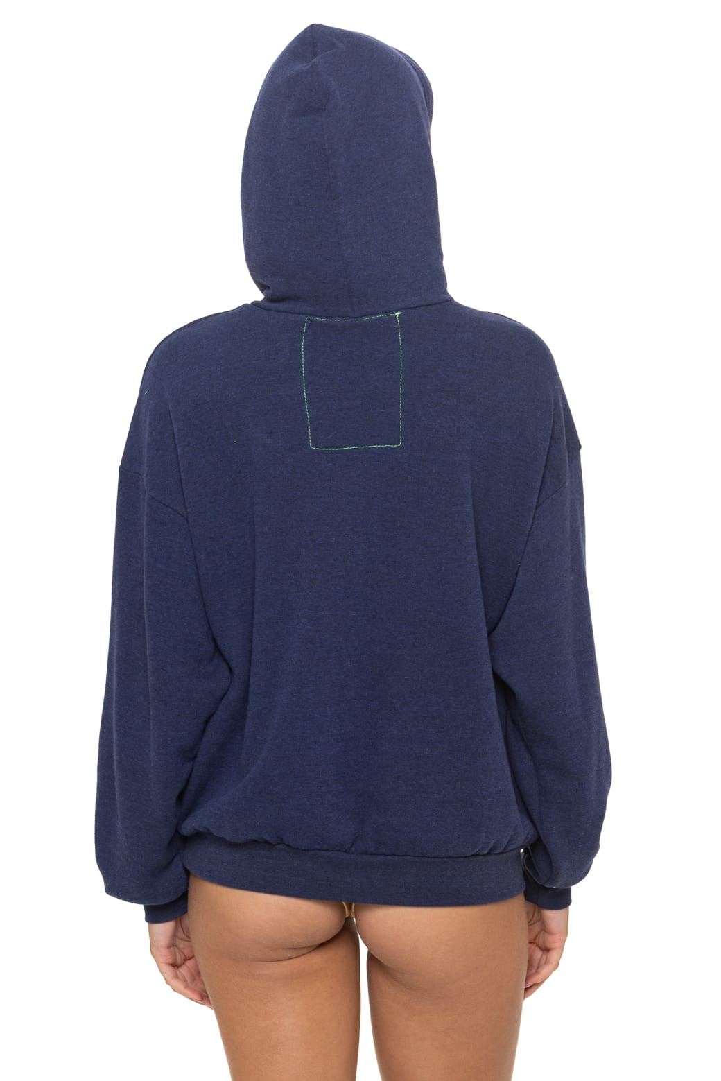Classic 5 STRIPE RELAXED PULLOVER HOODIE - NAVY