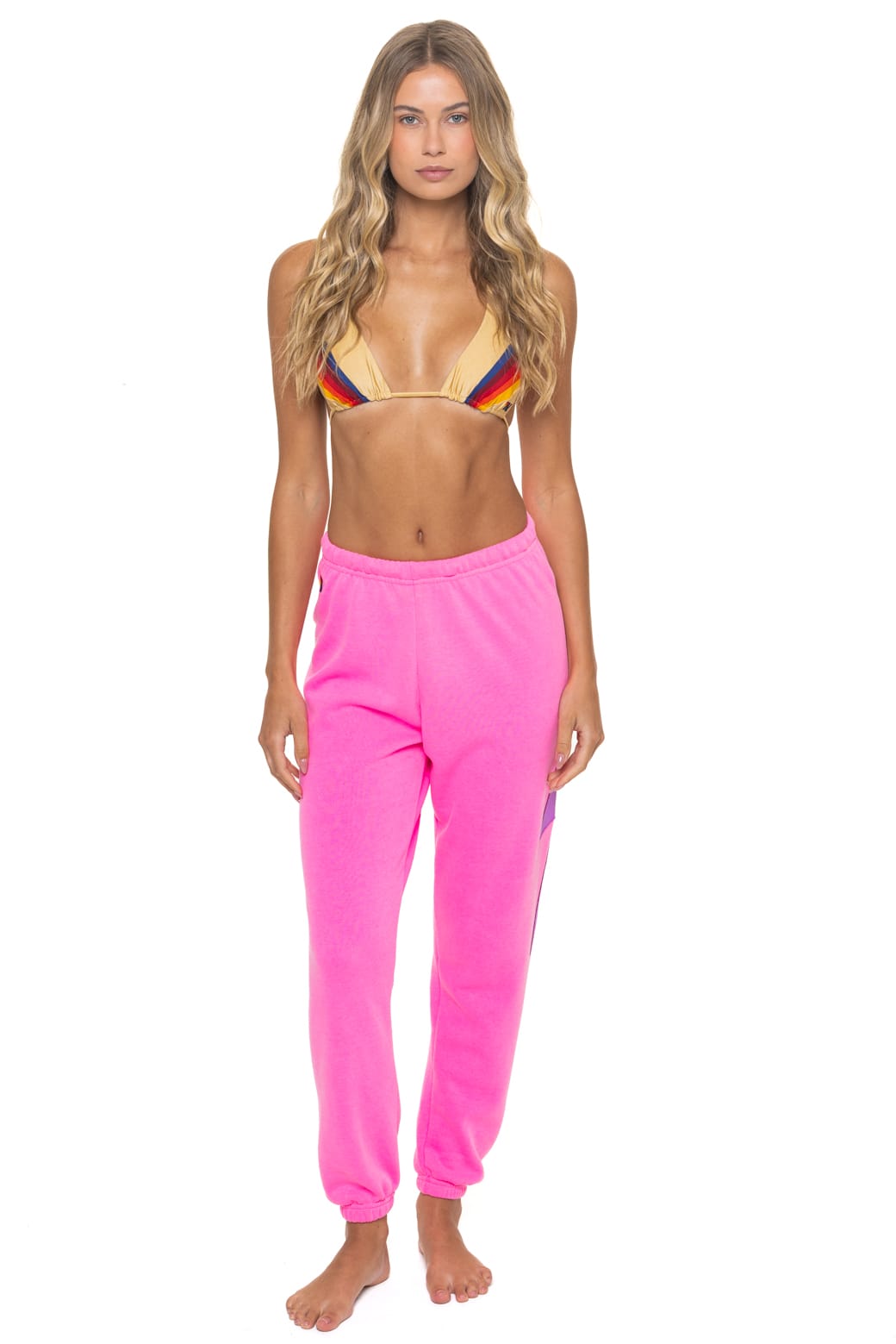 Classic BOLT STITCH SWEATPANTS - NEON PINK NEON PURPLE