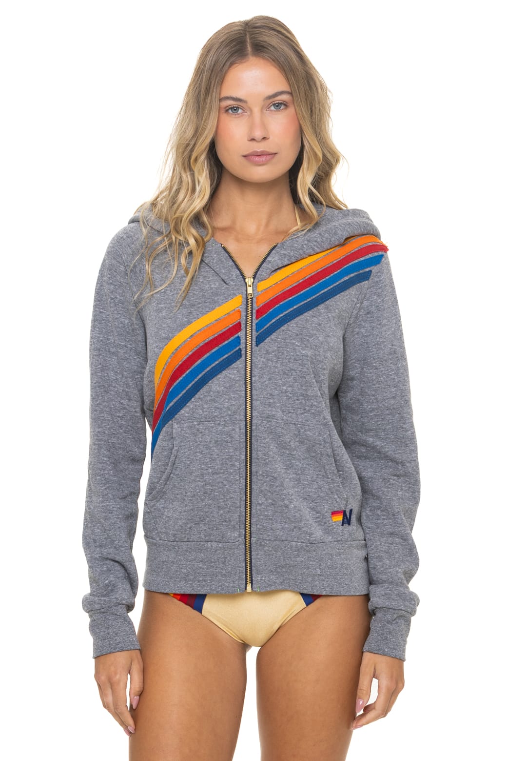 Classic DISCO ZIP HOODIE - HEATHER GREY