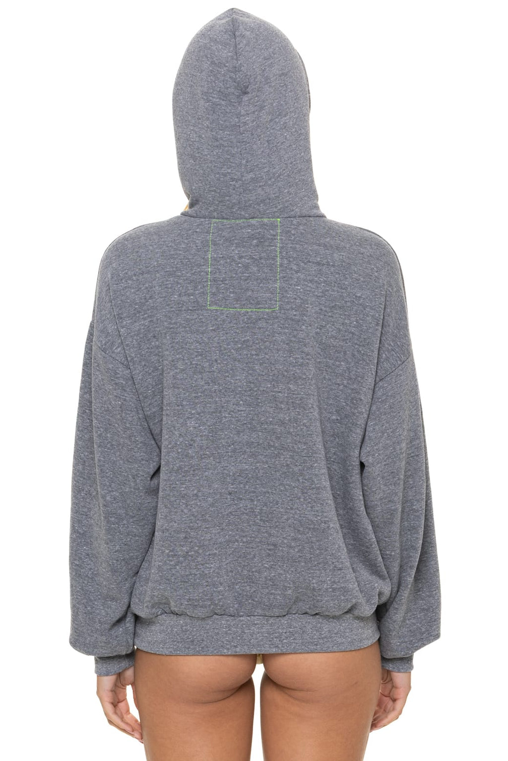 Classic 5 STRIPE RELAXED PULLOVER HOODIE - HEATHER GREY