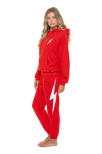 Classic BOLT STITCH RELAXED PULLOVER HOODIE - RED WHITE
