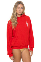 Classic BOLT STITCH RELAXED PULLOVER HOODIE - RED WHITE