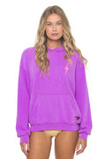 Classic BOLT STITCH RELAXED PULLOVER HOODIE - NEON PURPLE NEON PINK