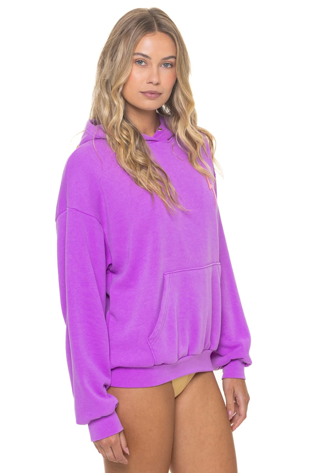 Classic BOLT STITCH RELAXED PULLOVER HOODIE - NEON PURPLE NEON PINK