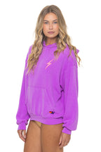Classic BOLT STITCH RELAXED PULLOVER HOODIE - NEON PURPLE NEON PINK