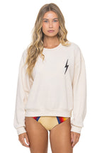 Classic BOLT STITCH RELAXED CREW SWEATSHIRT - VINTAGE WHITE