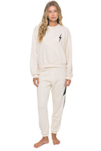 Classic BOLT STITCH RELAXED CREW SWEATSHIRT - VINTAGE WHITE
