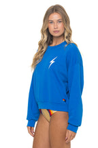 Classic BOLT STITCH RELAXED CREW SWEATSHIRT - OCEAN WHITE