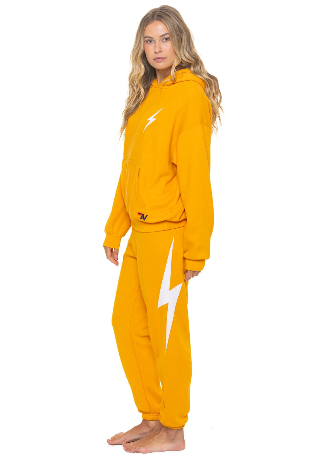 Classic BOLT STITCH RELAXED PULLOVER HOODIE - VINTAGE GOLD WHITE