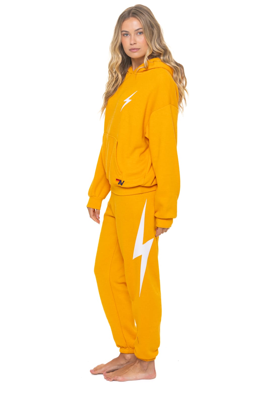 Classic BOLT STITCH RELAXED PULLOVER HOODIE - VINTAGE GOLD WHITE