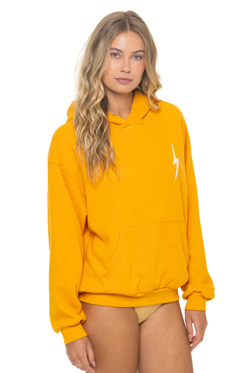 Classic BOLT STITCH RELAXED PULLOVER HOODIE - VINTAGE GOLD WHITE
