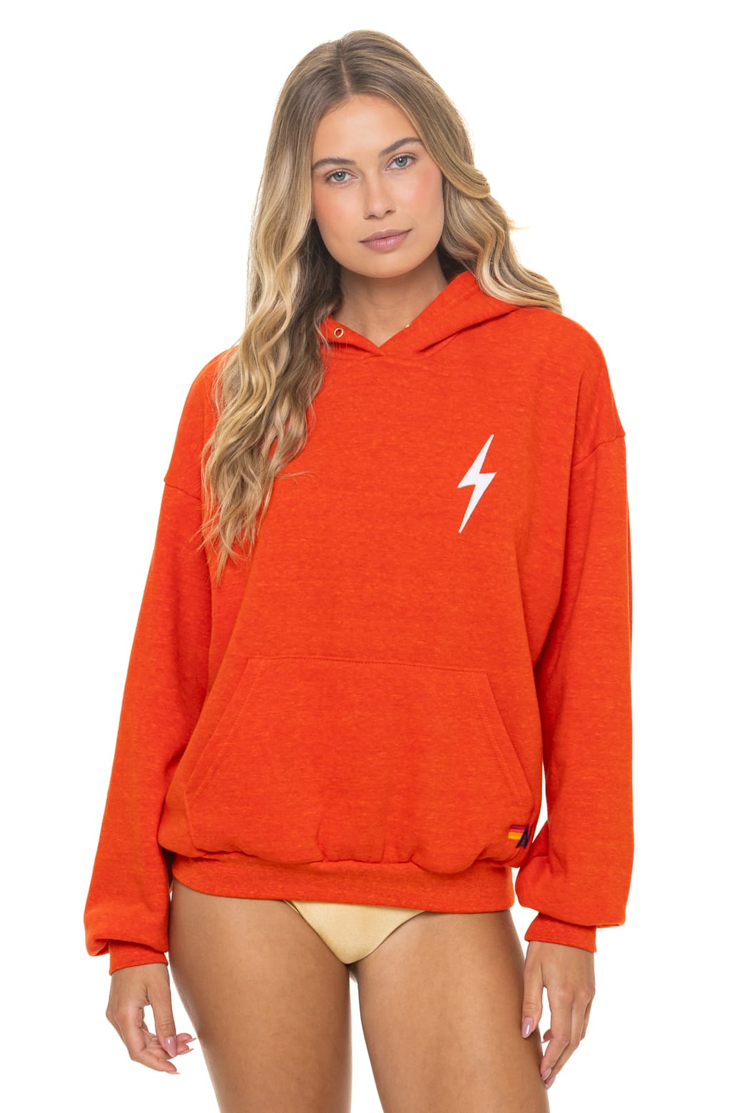 Classic BOLT STITCH RELAXED PULLOVER HOODIE - VINTAGE ORANGE WHITE