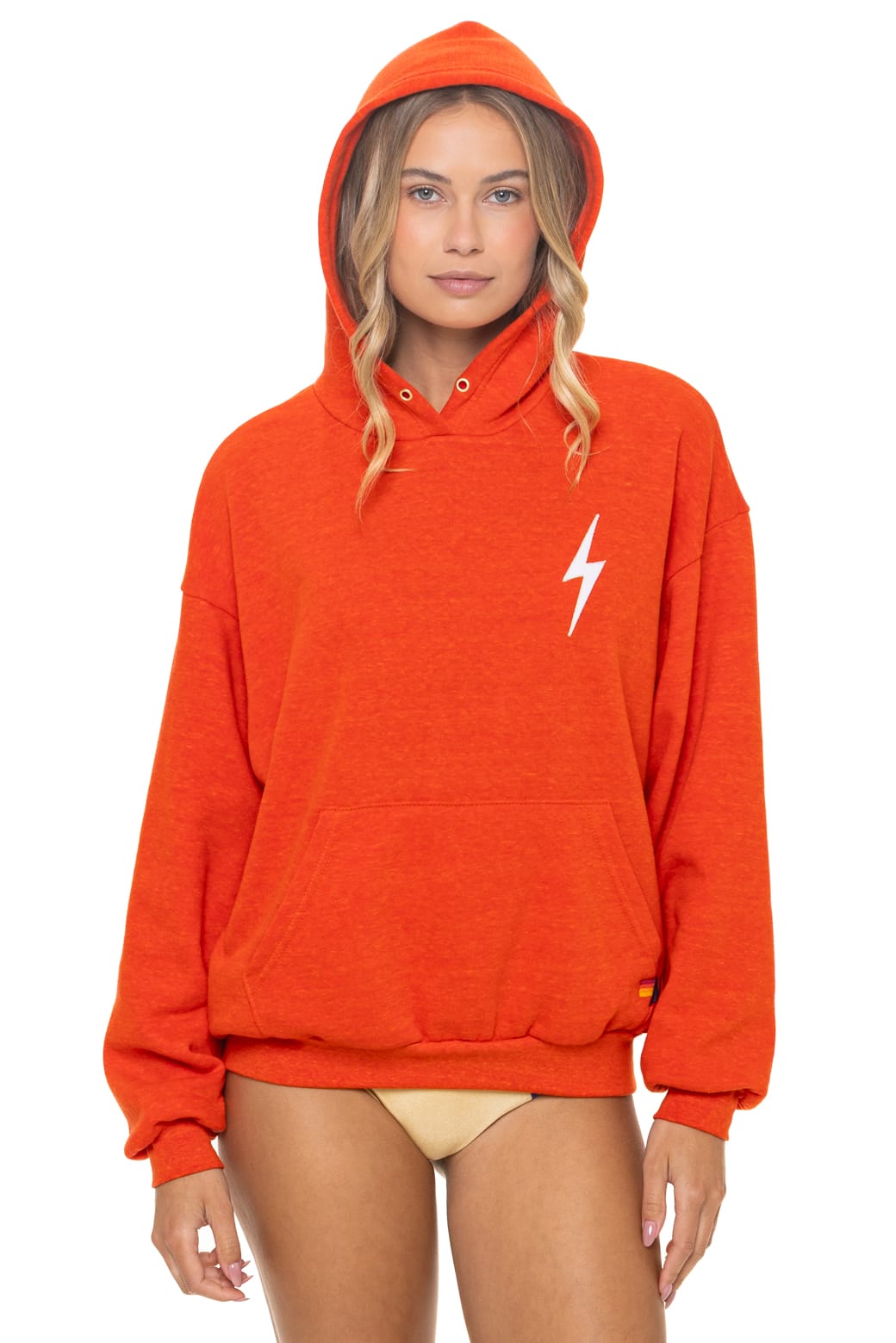 Classic BOLT STITCH RELAXED PULLOVER HOODIE - VINTAGE ORANGE WHITE