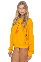 Classic BOLT FADE RELAXED CREW SWEATSHIRT - VINTAGE GOLD RED YELLOW