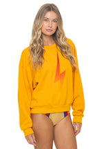 Classic BOLT FADE RELAXED CREW SWEATSHIRT - VINTAGE GOLD RED YELLOW