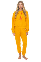 Classic BOLT FADE RELAXED CREW SWEATSHIRT - VINTAGE GOLD RED YELLOW
