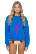 Classic BOLT FADE RELAXED CREW SWEATSHIRT - OCEAN PINK PURPLE