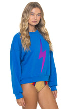 Classic BOLT FADE RELAXED CREW SWEATSHIRT - OCEAN PINK PURPLE