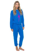 Classic BOLT FADE RELAXED CREW SWEATSHIRT - OCEAN PINK PURPLE
