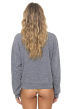 Classic BOLT FADE RELAXED CREW SWEATSHIRT - HEATHER GREY PINK PURPLE