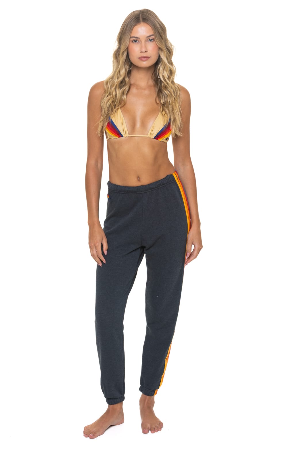 Classic 5 STRIPE SWEATPANTS - CHARCOAL