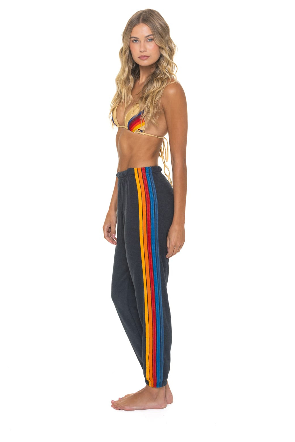 Classic 5 STRIPE SWEATPANTS - CHARCOAL