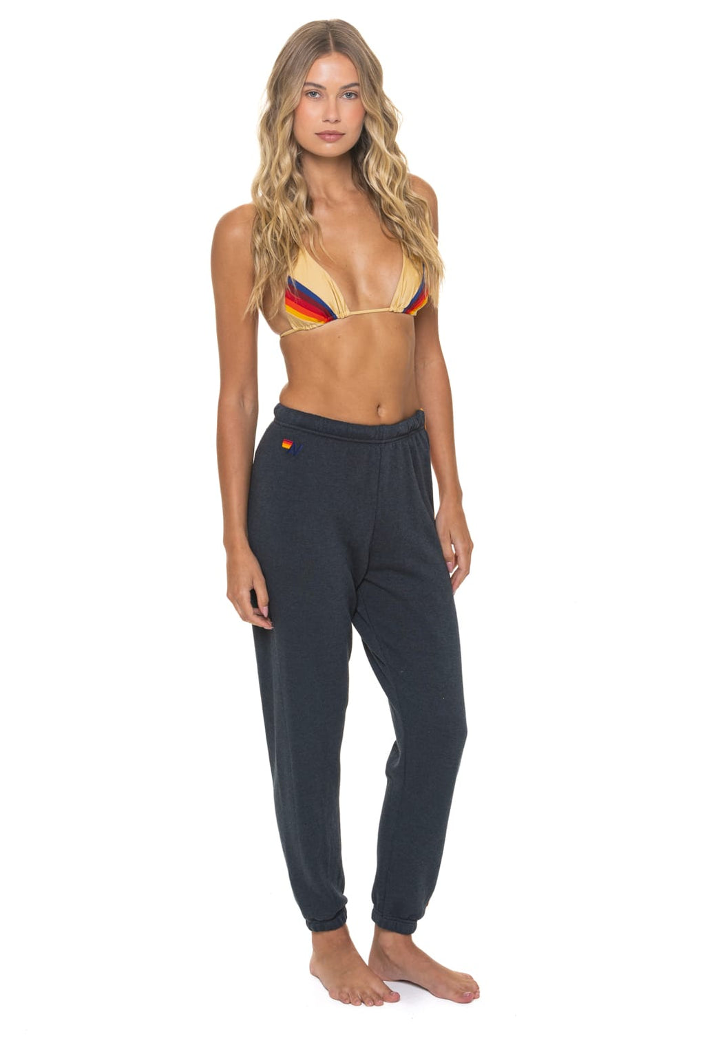 Classic 5 STRIPE SWEATPANTS - CHARCOAL