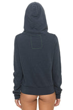 Classic 5 STRIPE HOODIE - CHARCOAL BLUE