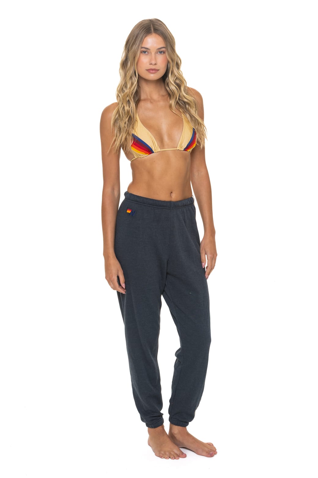 Classic 5 STRIPE SWEATPANTS - CHARCOAL GREY