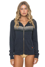 Classic 5 STRIPE HOODIE - CHARCOAL GREY STRIPES
