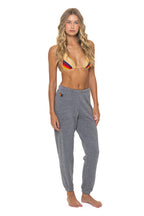 Classic 5 STRIPE SWEATPANTS - HEATHER GREY