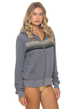 Classic 5 STRIPE HOODIE - HEATHER GREY GREY