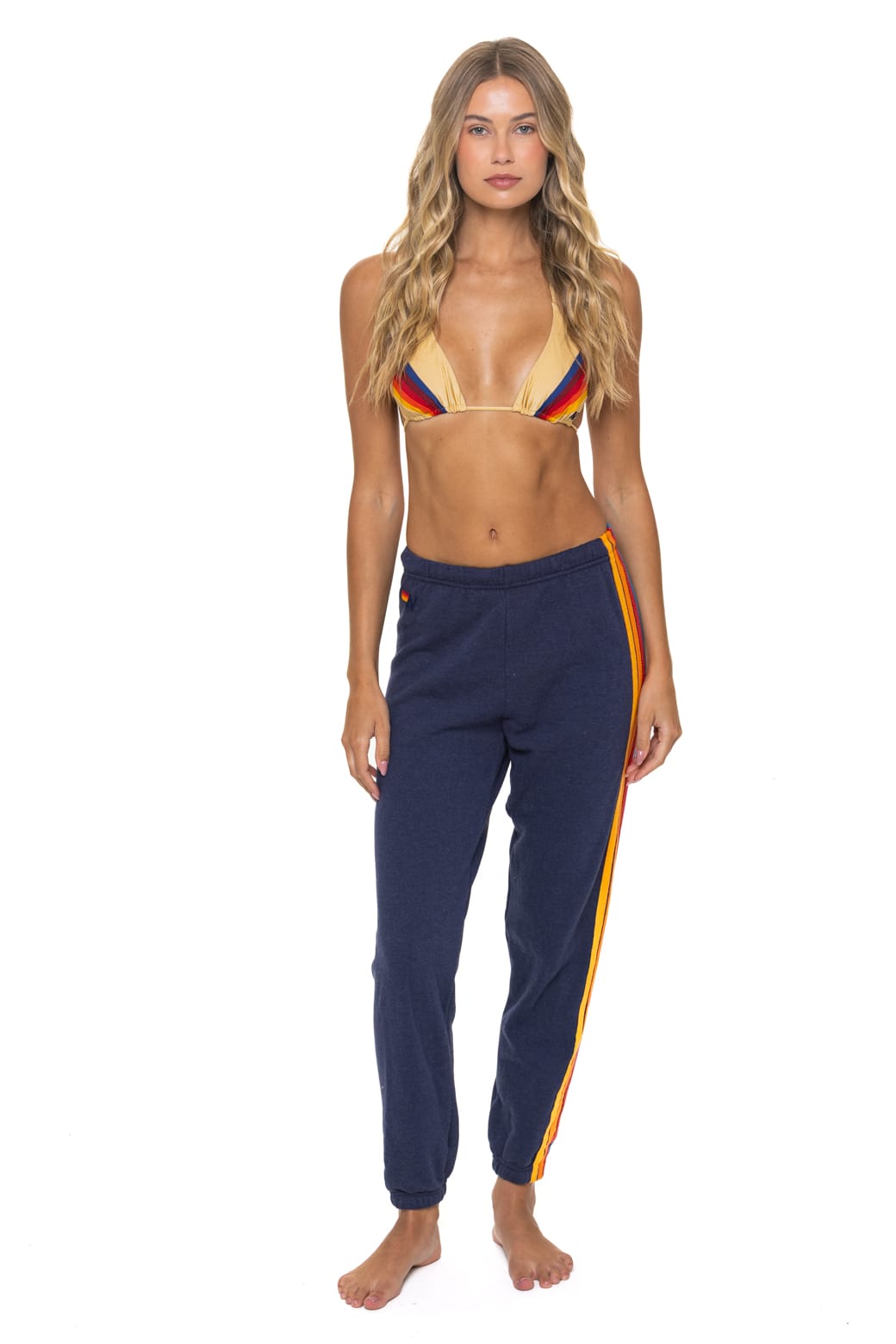 Classic 5 STRIPE SWEATPANTS - NAVY