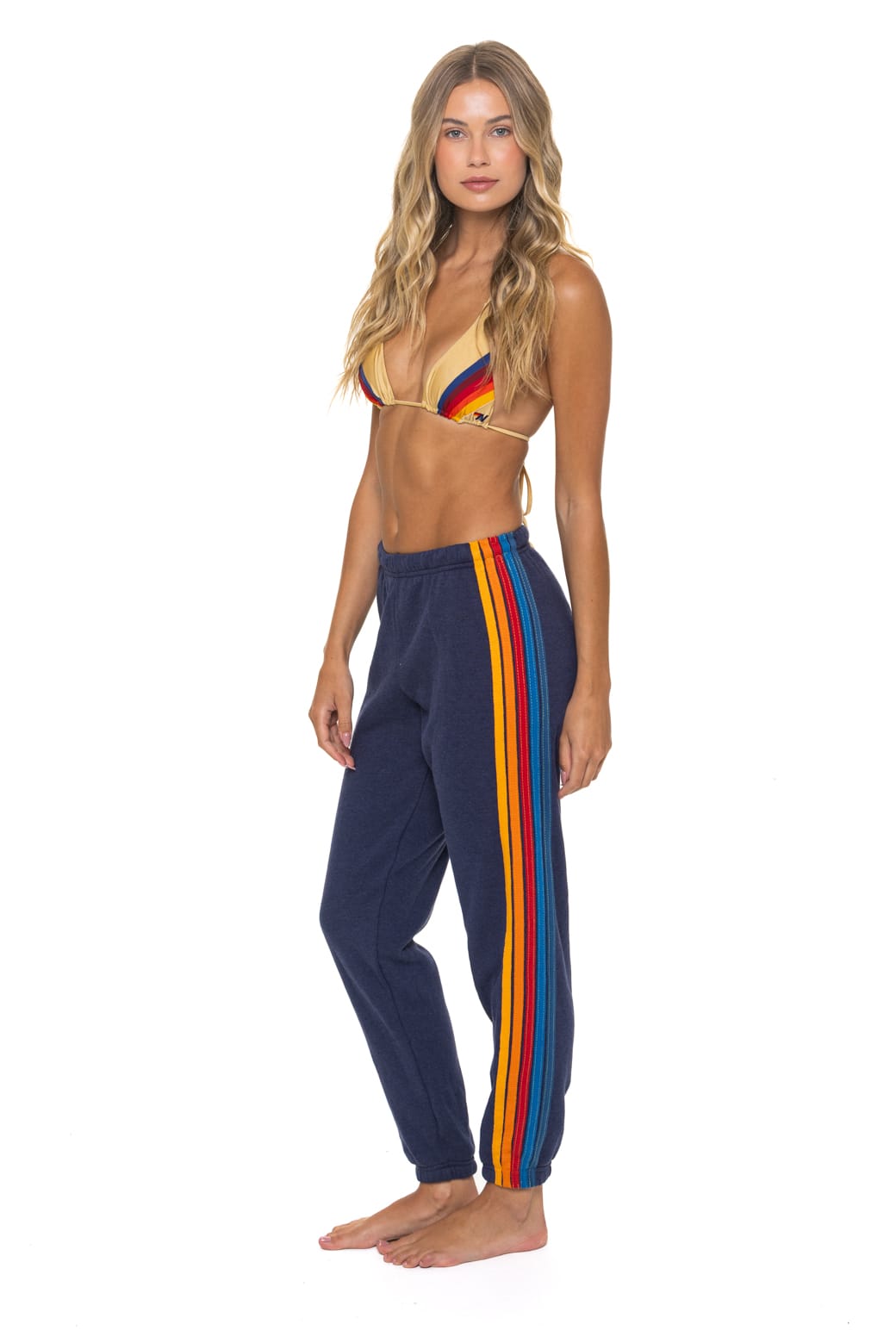 Classic 5 STRIPE SWEATPANTS - NAVY