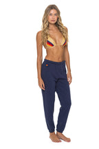Classic 5 STRIPE SWEATPANTS - NAVY