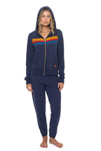 Classic 5 STRIPE HOODIE - NAVY