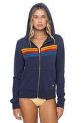 Classic 5 STRIPE HOODIE - NAVY
