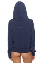 Classic 5 STRIPE HOODIE - NAVY