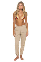 Classic 5 STRIPE SWEATPANTS - SAND TAN