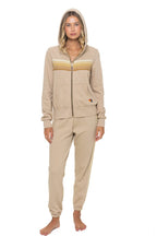 Classic 5 STRIPE HOODIE - SAND TAN