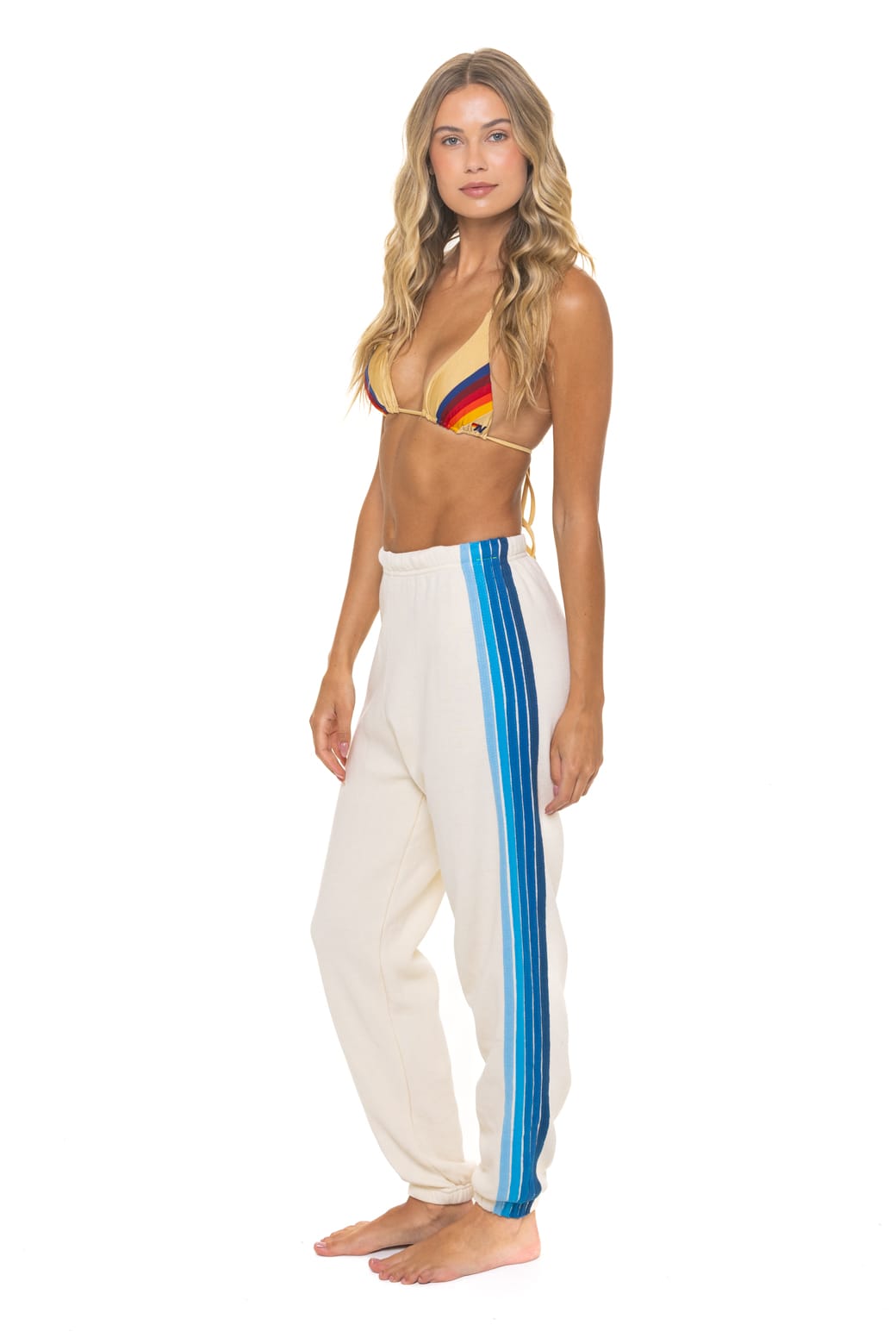 Classic 5 STRIPE SWEATPANTS - VINTAGE WHITE BLUE