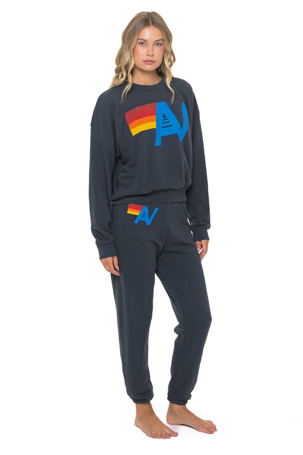 Classic LOGO RELAXED CREW SWEATSHIRT - CHARCOAL