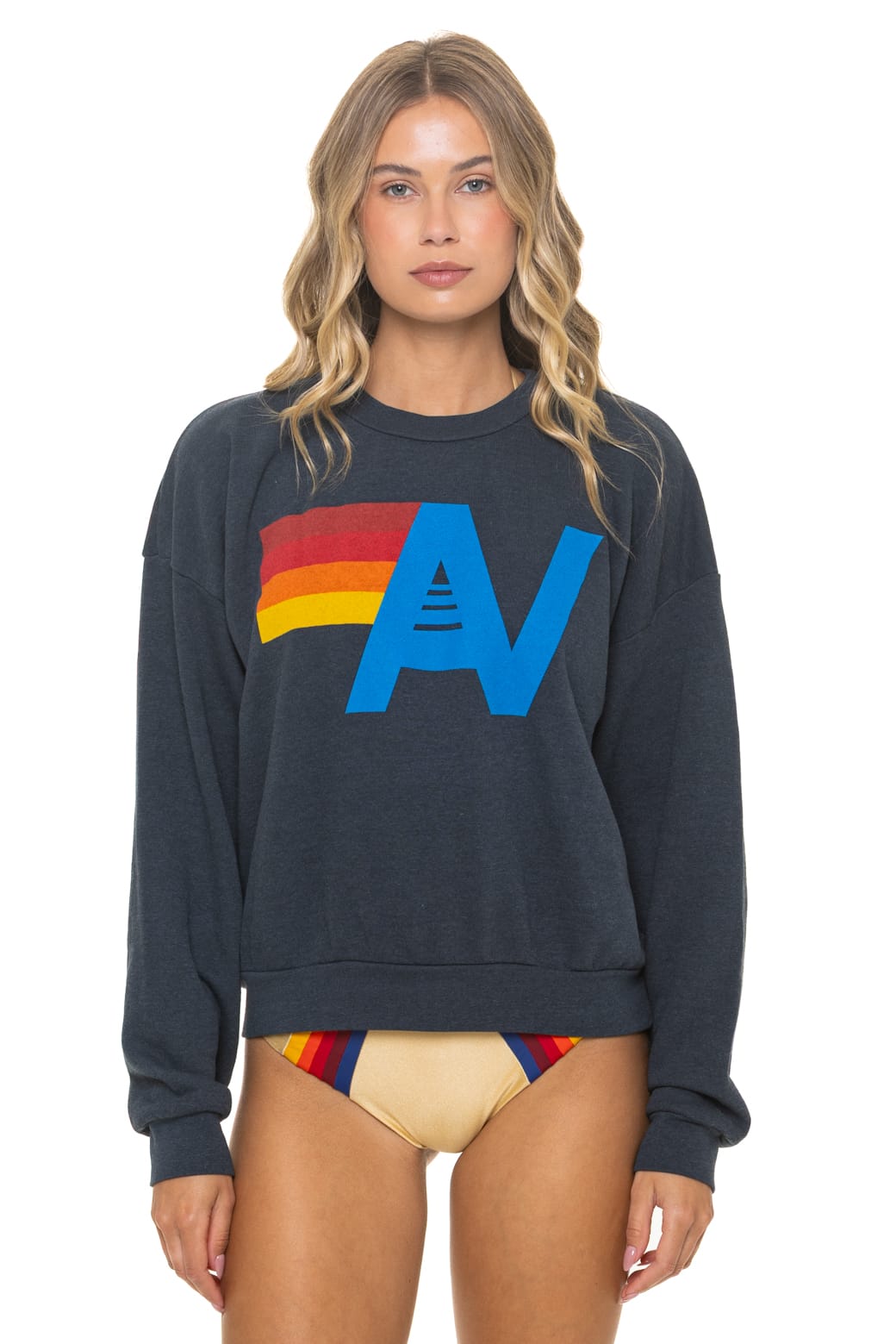 Classic LOGO RELAXED CREW SWEATSHIRT - CHARCOAL