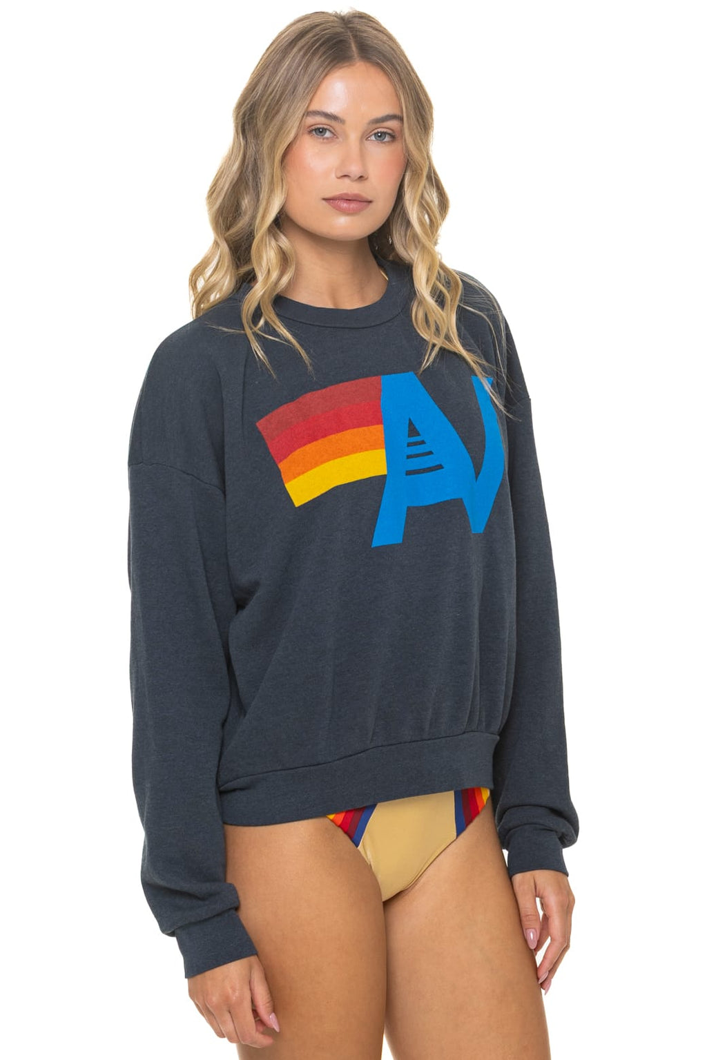 Classic LOGO RELAXED CREW SWEATSHIRT - CHARCOAL