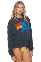 Classic LOGO RELAXED CREW SWEATSHIRT - CHARCOAL