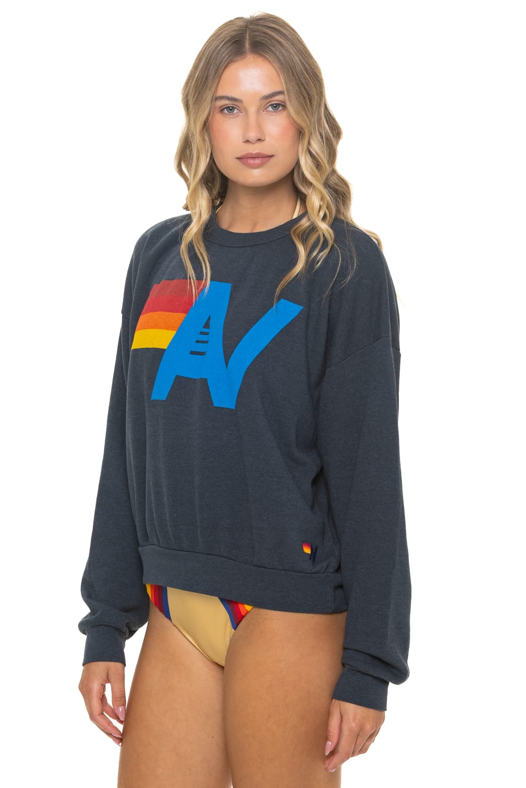 Classic LOGO RELAXED CREW SWEATSHIRT - CHARCOAL