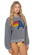 Classic LOGO RELAXED CREW SWEATSHIRT - HEATHER