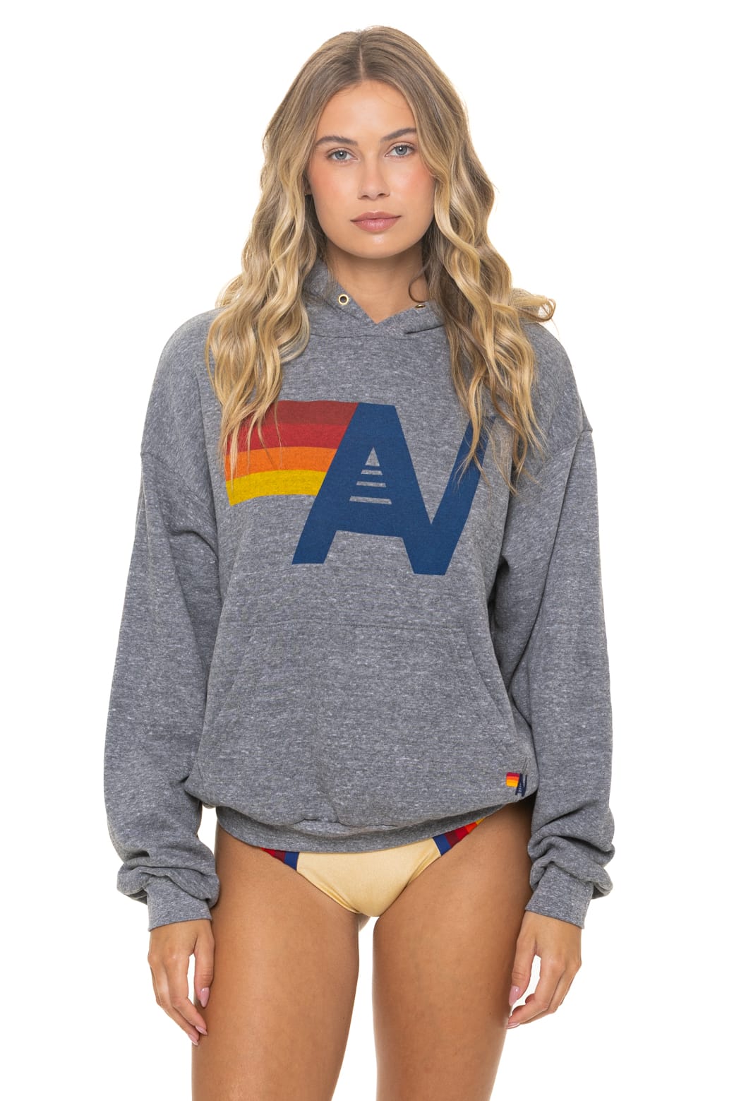 Classic LOGO PULLOVER RELAXED HOODIE - HEATHER GREY