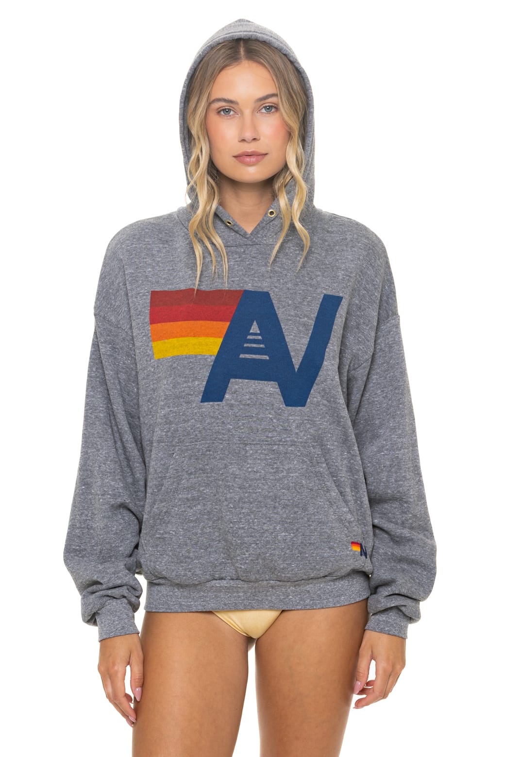 Classic LOGO PULLOVER RELAXED HOODIE - HEATHER GREY